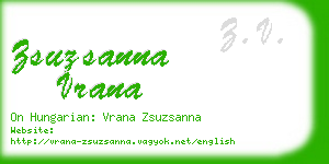 zsuzsanna vrana business card